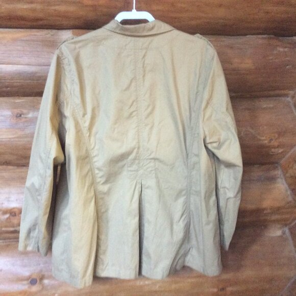 Coldwater Creek Tan Khaki Utility Outdoor Barn Country Chore Jacket Size 22 - Picture 2 of 5